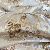 Cifeeo-4/6/9Pcs Luxury European Palace Style Brocade Jacquard Egyptian Cotton Embroidery Bedding Set Duvet Cover Bed Sheet Pillowcases