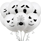 Cifeeo 12/1PCS Halloween Ghost Balloons Toys Spider Witch Bat Pumpkin Skeleton Horror Halloween Party Decoration Festival Party Supply