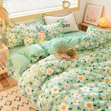 Cifeeo-Floral Bedding Set with Duvet Cover No Filling Flat Sheet with Pillowcases 2024 New Kids Queen Full Size Boys Girls Bed Linen