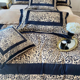 Cifeeo-Luxury Leopard Printed Bedding Set, Thickened Warm Velvet Fleece, Crystal Velvet Flannel Duvet Cover Set, Bed Sheet, Pillowcases