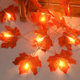 Cifeeo-3M 20LED Artificial Maple Leaves LED String Light Fairy Garland Halloween Party Christmas Decoration for Home Thanksgiving Gift