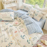 Cifeeo-Floral Bedding Set with Duvet Cover No Filling Flat Sheet with Pillowcases 2024 New Kids Queen Full Size Boys Girls Bed Linen