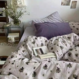 Cifeeo-INS Style Bedding Boys Girls Twin Queen Size Duvet Cover Set Flat Sheet Pillowcase Bed Linen Kids Adult Fashion Home Textile