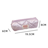 Cifeeo-Back To School Gifts Simple Pencil Case School Supplies Pencil Pouch Estuche Escolar Back To School Smooth Fabric Cute Stationery Pencil Case Girls