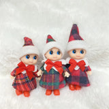 Christmas Mini Baby Elf Dolls Todder Elves Shining Kindness Craft Babies Doll Toy Decoration On The Shelf Gift For Girl Boy Kid