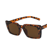 Cifeeo-Cool Sunglasses Vintage Rectangle Sunglasses Women Leopard Ladies Sun Glasses Retro Brand Designer Travel Eyewear UV400