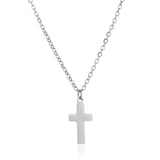 Cifeeo-Christmas Gift New Year's Eve Gift Stainless Steel Cross Necklace For Women Gold Silver Color Waterproof Chain Men Fashion Never Fade Jewelry Accessories