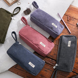Cifeeo-Back To School Gifts Corduroy Pencil Case Korean Stationery Pen Case Trousse Large Capacity Pencilcase School Supplies Estuche Escolar Pencil Pouch