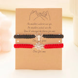 Cifeeo-Halloween Jewelry 2 Pcs Halloween Spider Web Couple Bracelet Set for Women Men Handmade Red Good Luck Woven Rope Bracelets Friendship Jewelry Gift