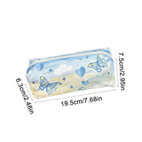Cifeeo-Back To School Gifts Butterfly Pencil Case Cute Stationery Pencil Case Girls Estuche Escolar Oil Painting Large Capacity School Supplies Pencil Pouch