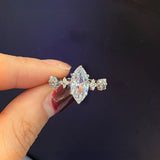 Cifeeo 2023 Trend Marquise Cubic Zircon Rings For Women Proposal Engagement Love Ring Anniversary Gift Fashion Jewelry