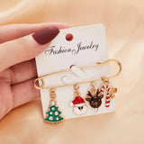 Cifeeo-Christmas gifts Fashion Christmas Brooch Pin For Women Men Santa Claus Snowflake Christmas Tree Bell Enamel Brooch New Year Xmas Decoration Gift