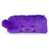 Cifeeo-Back To School Gifts Cute Cat Pencil Case Plush Pencil Cases For Girls Trousse Scolaire Soft School Supplies Estuche Escolar Stationery Pencil Pouch