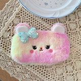Cifeeo-Back To School Gifts Cute Cat Pencil Case Plush Pencil Cases For Girls Trousse Scolaire Soft School Supplies Estuche Escolar Stationery Pencil Pouch