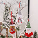 Cifeeo-2024 Happy New Year Xmas Ornaments Diy Xmas Gift Santa Claus Snowman Tree Pendant Doll Hang Decorations for Navidad Home Decor