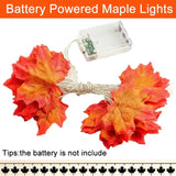 Cifeeo-1.5M/3M/6M LED Decorations Maple Leaf Garland String Lights for Indoor Outdoor Garden Home Party Halloween Fireplace Harvest