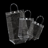 Cifeeo-20Pcs Transparent Gift Bags with Handle Wedding Kids Birthday Party Favors Christmas New Year PVC Gift Packaging Bag Baby Shower