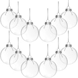 Cifeeo-6Pcs Clear Plastic Christmas Ball Fillable Ornament Xmas Tree Hanging Bauble Pendant 2024 Christmas Home Decoration Navidad Gift