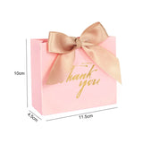 Cifeeo-5/10pcs Thank You Candy Box With Ribbon Small Gift Packing Bag For Christmas Wedding Baby Shower Birthday Party gift for guests