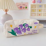 Cifeeo-Back To School Gifts Pencil Case Korean Corduroy Pencil Bag Trousse Large Capacity Stationery Pen Case Estuches School Supplies Cute Pencilcase