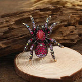 Cifeeo-Halloween Jewelry Trendy Halloween Spider Insect Brooch Pins for Women Unisex Shiny Rhinestone Animal Brooches Festival Clothes Charm Jewelry Gift