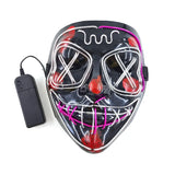 Cifeeo-Halloween Custom Wireless LED Glowing Mask EL Neon Colorful Luminous Purge Mask Halloween Horror Cosplay Party Mask Carnival Costume Supplies