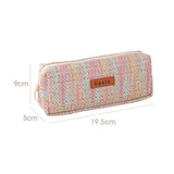 Cifeeo-Back To School Gifts Basic Pencil Case School Supplies Pencil Case Girls Large Capacity Back To School Grid Estuche Escolar Stationery Pencil Pouch