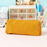 Cifeeo-Back To School Gifts Corduroy Pencil Case School Supplies Pencil Case Girls Retro Simple Large Capacity Estuche Escolar Stationery Pencil Pouch