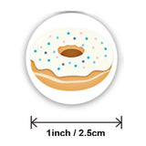 CIFEEO-100-500PCS Round Donut Stickers Homemade Bakery Baking Colorful Decoration Labels Kids Party Scrapbooking Stationery Stickers
