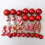 Cifeeo-Christmas Tree Balls Red Candy Cane Hanging Ornament Big Pendants Set Christmas Decorations For Home 2024 Natal Navidad New Year