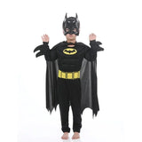 Cifeeo-Halloween Custom Kids Boys Muscle Costumes with Mask Cloak Movie Character Superhero Cosplay Halloween Party Role Play