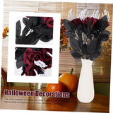 Cifeeo 5pcs 43cm Horror Rose Flower Artificial Skeleton Hand Bouquet Halloween Decorations Outdoor Fake Skull Rose Home Halloween Decor