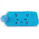 Cifeeo-Back To School Gifts Cute Cat Pencil Case Plush Pencil Cases For Girls Trousse Scolaire Soft School Supplies Estuche Escolar Stationery Pencil Pouch