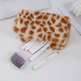 Cifeeo-Back To School Gifts Winter Plush Pencil Case Estuches Escolares Pencil Cases Cute Stationery Makeup Bag Large Capacity School Supplies Pencil Pouch