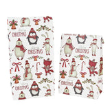 Cifeeo-10pcs Kraft Paper Candy Cookie Bag Santa Claus Snowman Christmas Gift Packing Bags Xmas Navidad New Year Party Decor Supplies