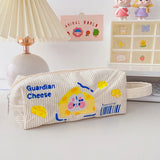 Cifeeo-Back To School Gifts Pencil Case Korean Corduroy Pencil Bag Trousse Large Capacity Stationery Pen Case Estuches School Supplies Cute Pencilcase