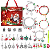 Cifeeo-Christmas Gift idea Christmas Charm Bracelet for Kids,Jewelry Blind Box Handmade DIY 24 Grid Educational Puzzle Toys Exquisite Gift Box Set