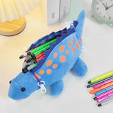 Cifeeo-Back To School Gifts Dinosaurs Plush Pencil Case School Supplies Pen Case Estuche Escolar Pencilcase Trousse Scolaire Kawaii Stationery Pencil Pouch
