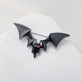 Cifeeo-Halloween Jewelry Halloween Dark Punk Enamel Bat Brooch For Women Men Shiny Rhinestone Gothic Bat Lapel Badges All Saints' Day Party Jewelry Gifts