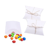 Cifeeo-10/20/30Pcs Pillow Candy Box Kraft Paper Christmas Gift Packaging Boxes Candy Bags Wedding Favors Birthday Party Decorations