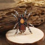 Cifeeo-Halloween Jewelry Trendy Halloween Spider Insect Brooch Pins for Women Unisex Shiny Rhinestone Animal Brooches Festival Clothes Charm Jewelry Gift