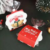 Cifeeo-8/16Pcs Christmas Santa Claus Cookie Bag Candy Box Nougat Gift Packaging Supplies Xmas New Year Party Decoration Kids Favors