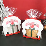 Cifeeo-8/16Pcs Christmas Santa Claus Cookie Bag Candy Box Nougat Gift Packaging Supplies Xmas New Year Party Decoration Kids Favors