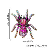 Cifeeo-Halloween Jewelry Trendy Halloween Spider Insect Brooch Pins for Women Unisex Shiny Rhinestone Animal Brooches Festival Clothes Charm Jewelry Gift