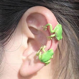 Cifeeo-Personality Fashion Funny Creative Frog Ear Clip For Women Cute Animal Ear Studs Without Pierced Ear Bone Clip Party Gift