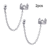Cifeeo Silver Color Leaves Clip Earrings for Women Men Creative Simple C Ear Cuff Non-Piercing Ear Ear Clip Set Trend Jewelry Gift