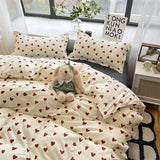 Cifeeo-INS Style Bedding Boys Girls Twin Queen Size Duvet Cover Set Flat Sheet Pillowcase Bed Linen Kids Adult Fashion Home Textile
