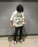 Cifeeo-Y2K Clothing Cartoon Kid Graphic Print Short Sleeve Harajuku Hip Hop Trendy New Oversized T Shirt Streetwear Men Women Clothing