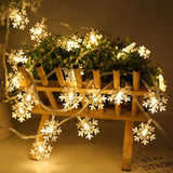 Cifeeo-Snowflake LED Light Christmas Decorations For Home Hanging Garland Christmas Tree Decor Ornament 2024 Navidad Xmas Gift New Year