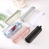 Cifeeo-Back To School Gifts Mesh Pencil Case Kawaii Stationery Pencil Cases Trousse Bag Estuche Escolar School Supplies Kalemlik Transparent Pencil Pouch